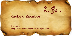 Kaubek Zsombor névjegykártya